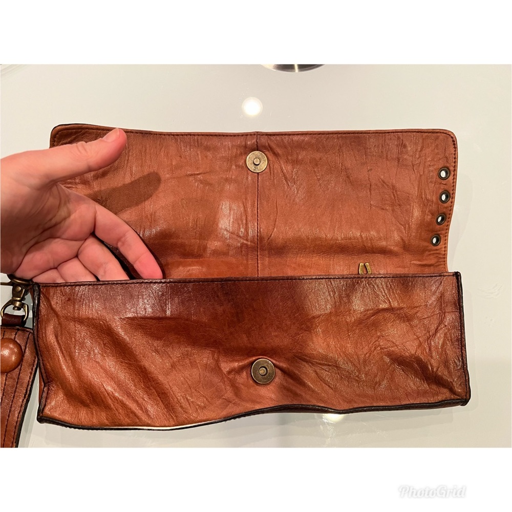 Vintage Betsey Johnson Boutique Wristlet Large Leather and Stud Clutch - Picture 3 of 4